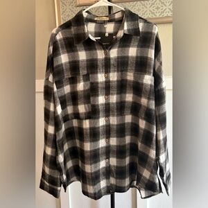 Pinkmarco Classic Collection Plaid Button Front Shirt Size Large NWT